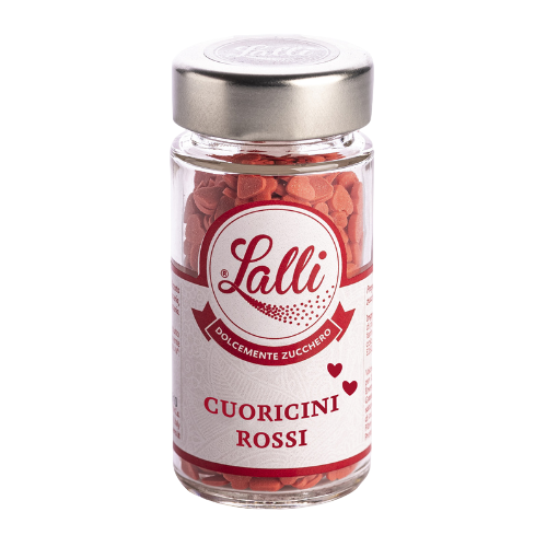 Lalli Zucchero Decorativi di Zucchero Cuoricini Rossi
